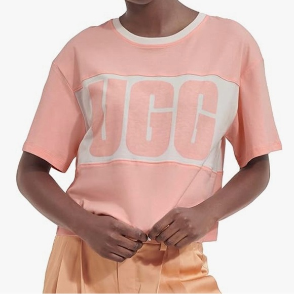 UGG pale pink color block logo top. XS NWT. Great gift idea - Picture 8 of 10